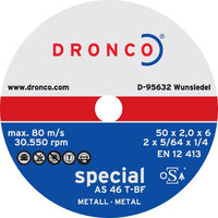 DRONCO 'Special' 75mm Mini Metal Cutting Discs Pack of 10