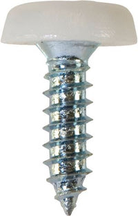 Number Plate Fasteners - Self-Tappers with Plastic Head - Short Pack of 100