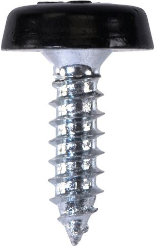Number Plate Fasteners - Self-Tappers with Plastic Head - Short Pack of 100