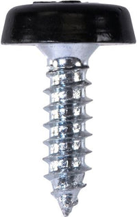 Number Plate Fasteners - Self-Tappers with Plastic Head - Short Pack of 100