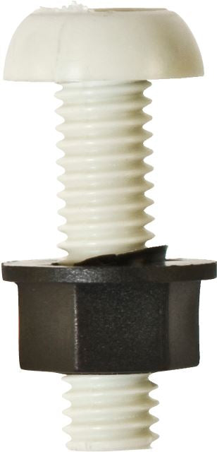 Number Plate Fasteners - Plastic Number Plate Bolts & Nuts - Long Pack of 100