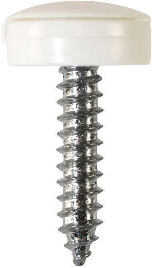 Number Plate Fasteners - Self-Tappers with Hinged Caps Pack of 100