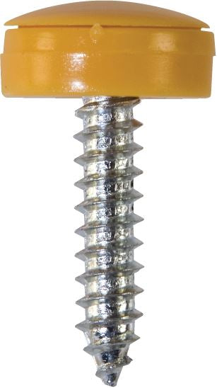 Number Plate Fasteners - Self-Tappers with Hinged Caps Pack of 100