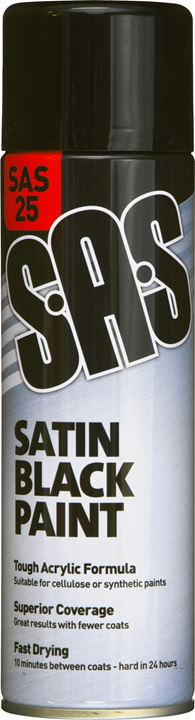 S.A.S Black Paint - Satin Pack of 6