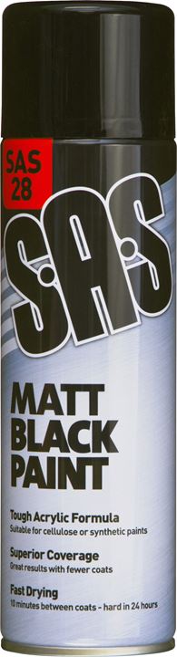 S.A.S Black Paint - Matt Pack of 6