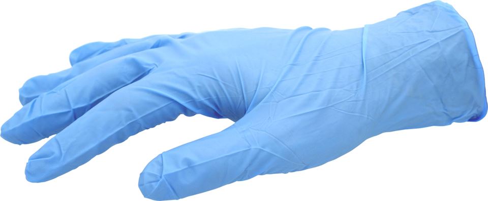 Blue Nitrile Gloves, Medium Size, AQL 1.5 Grade, Box of 100, Powder Free