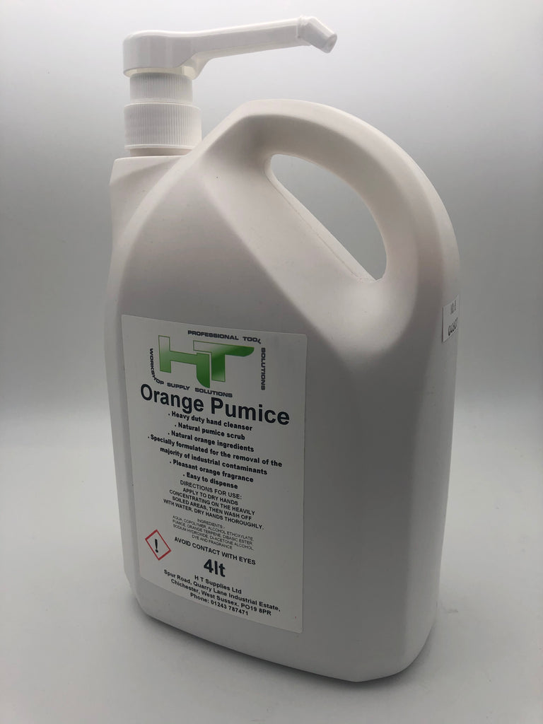 H058 HT Orange Pumice Hand Cleaner with Pump Top 4lt